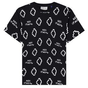 Marcelo Burlon Childrens/Kids All-Over Print T-Shirt / Black/White